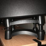 IsoAcoustics ISO-L8R200 Large Studio Monitor Stands - Side with monitor