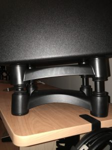 IsoAcoustics ISO-L8R200 Large Studio Monitor Stands - Side with monitor