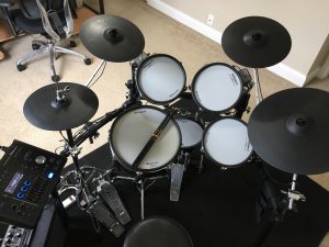 Roland TD-50K - Modified cymbal/tom layout